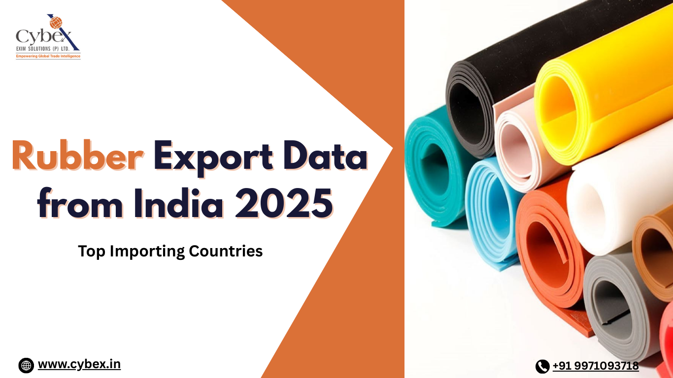 Rubber Export Data from India 2025 – Top Importing Countries by Cybex Exim Solutions