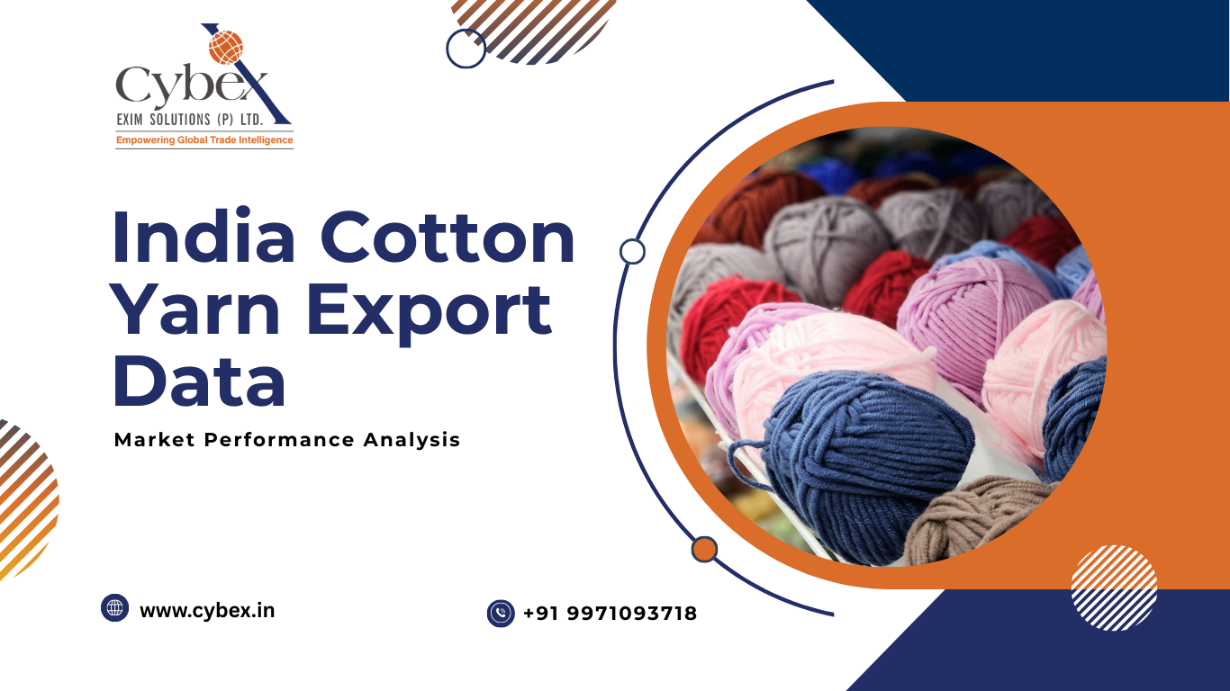 India cotton yarn export data market performance analysis by Cybex Exim Solutions